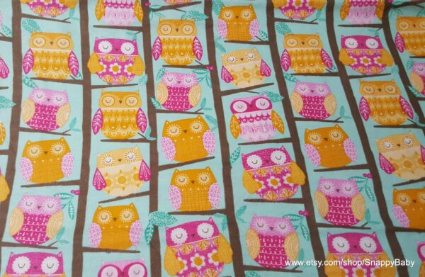 Tree Owl Flannel Fabric