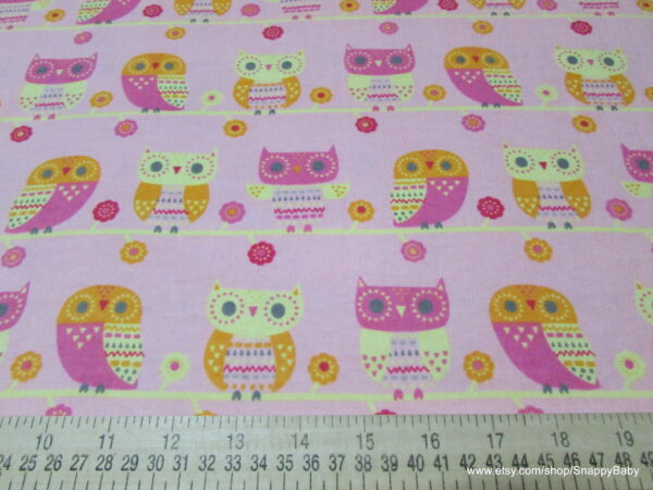 Triangle Owl Flannel Fabric