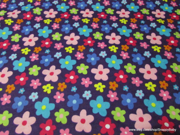 Whimsy Flowers Flannel Fabric