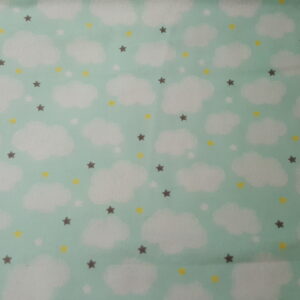 Adventure Clouds Neutral Flannel Fabric