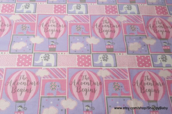 Adventure Patch Girl Flannel Fabric