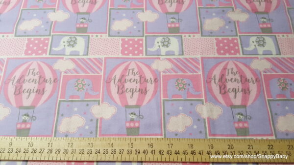 Adventure Patch Girl Flannel Fabric