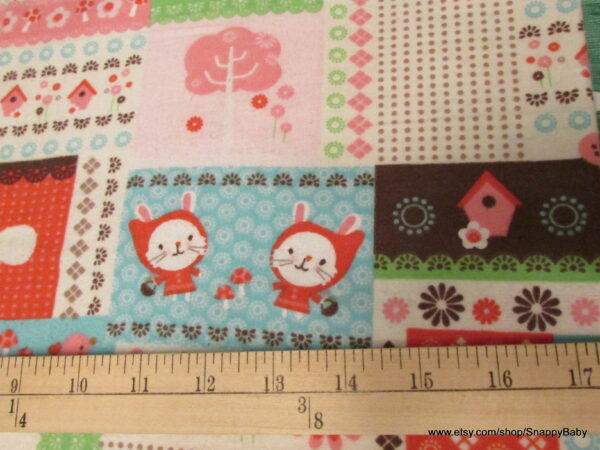 Bunny Block Flannel Fabric