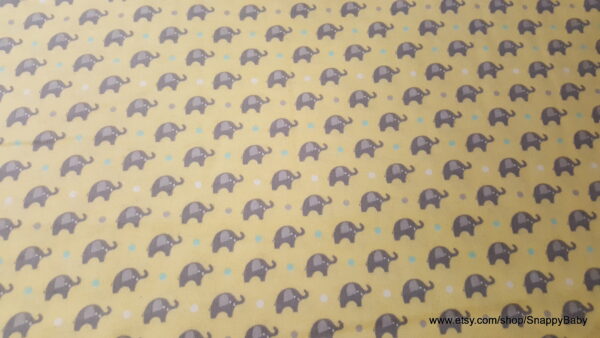 Dream Big Mini Elephant Yellow Flannel