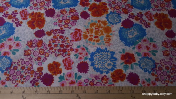 Floral Leopard Flannel Fabric