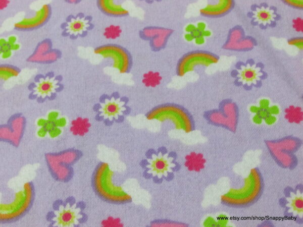 Lavender Rainbow Flannel Fabric