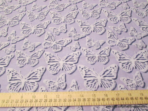 Papercut Butterflies Lavender Flannel Fabric