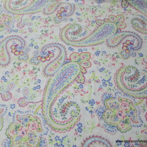 Pastel Paisley Flannel Fabric