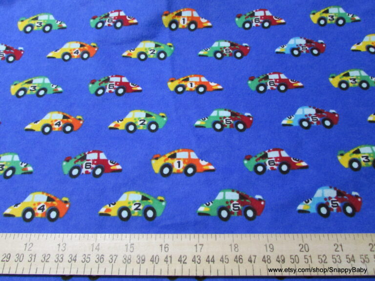 Flannel Fabric - Speedster Cars - By the yard - 100% Cotton Flannel ...