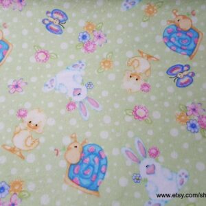 Easter Ducks and Bunnies Flannel