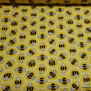 Honeycomb and Bees Flannel Fabric