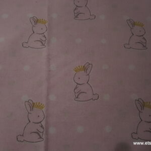 Royal Bunny Dot Print Flannel