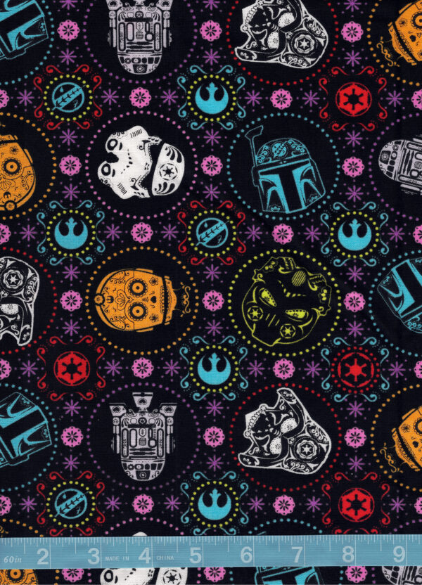 Star Wars Sugar Skulls Characters Quilt Cotton Fabric By The Yard merchletfull