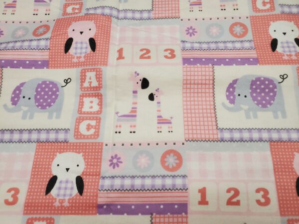 Baby Girl Block Flannel Fabric